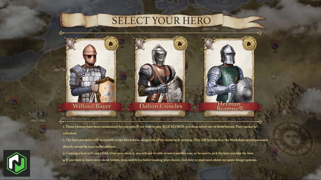BLOCKLORDS character selection