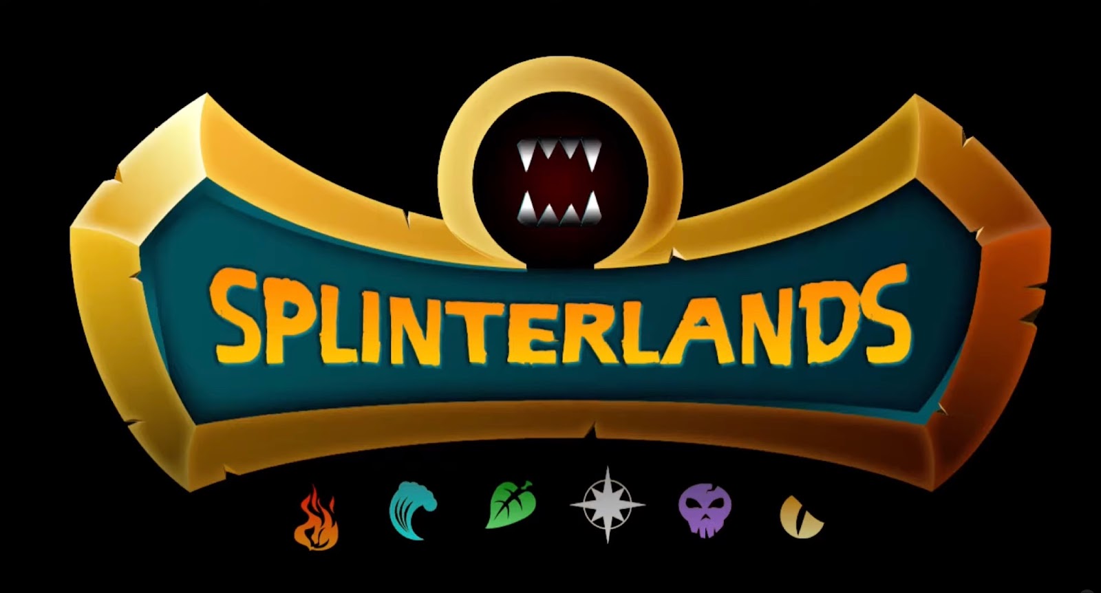 Splinterlands game logo on a black background