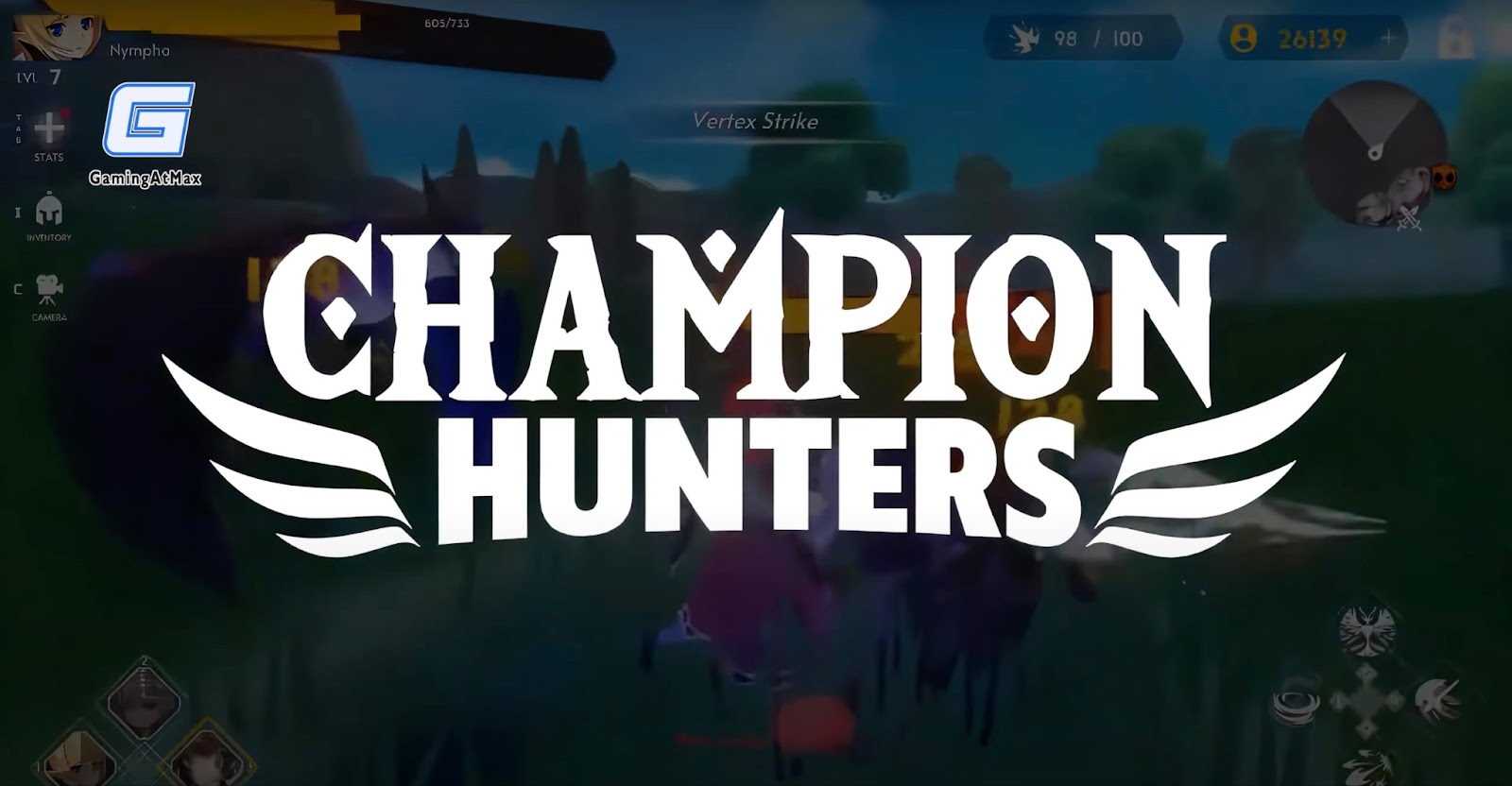 Game title on black background